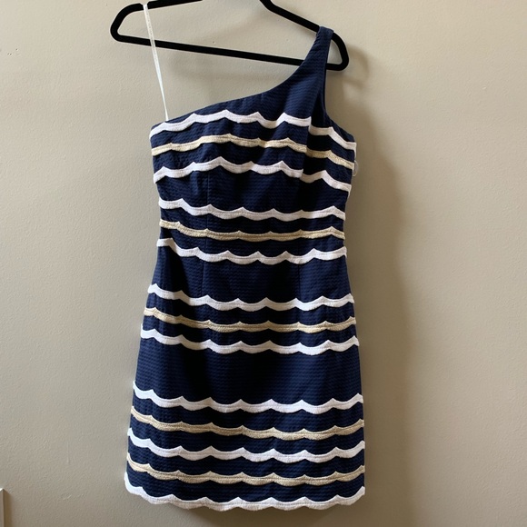 Vivora | Navy One Shoulder Dress